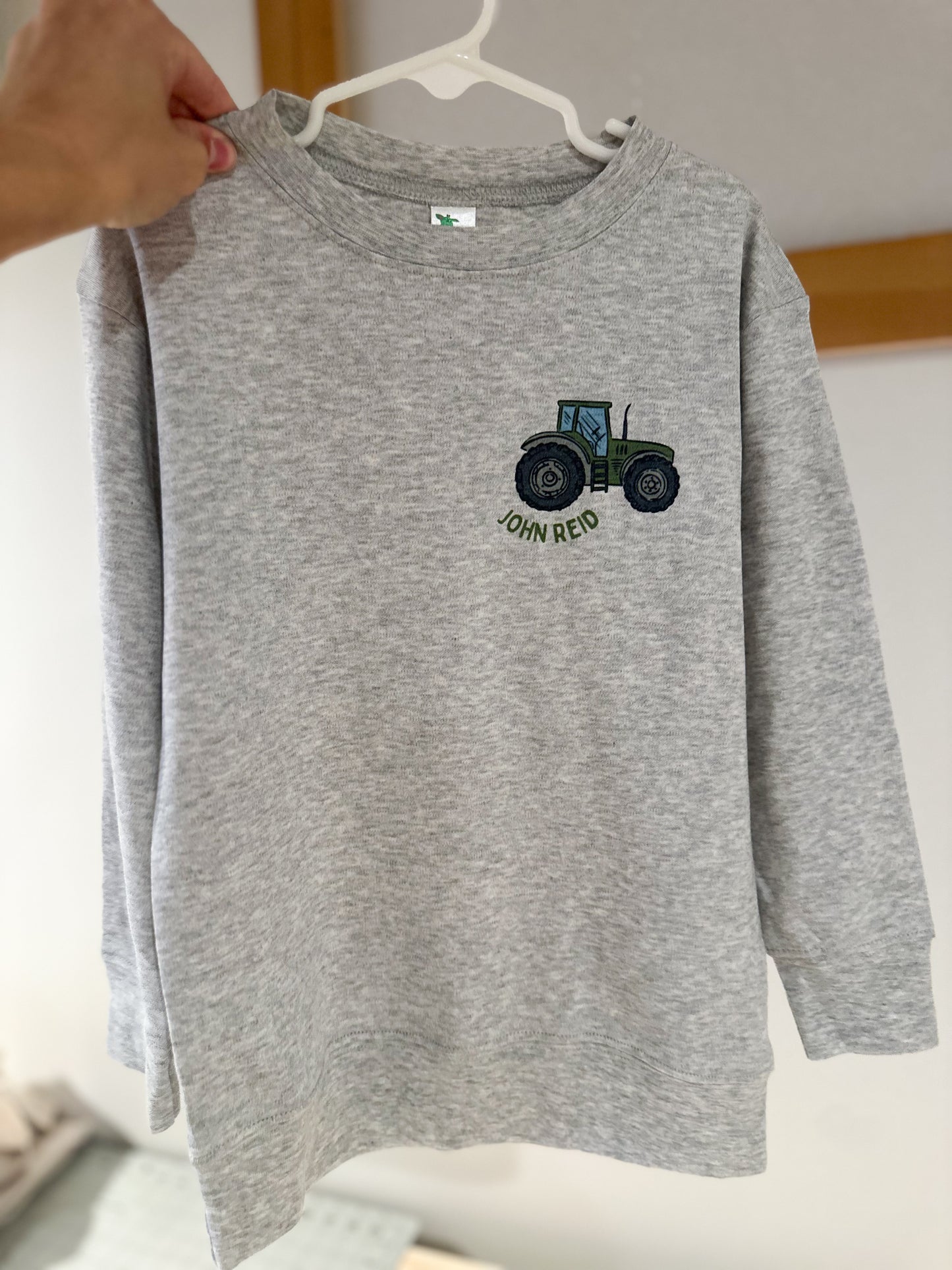 Custom Name Green Tractor Pocket