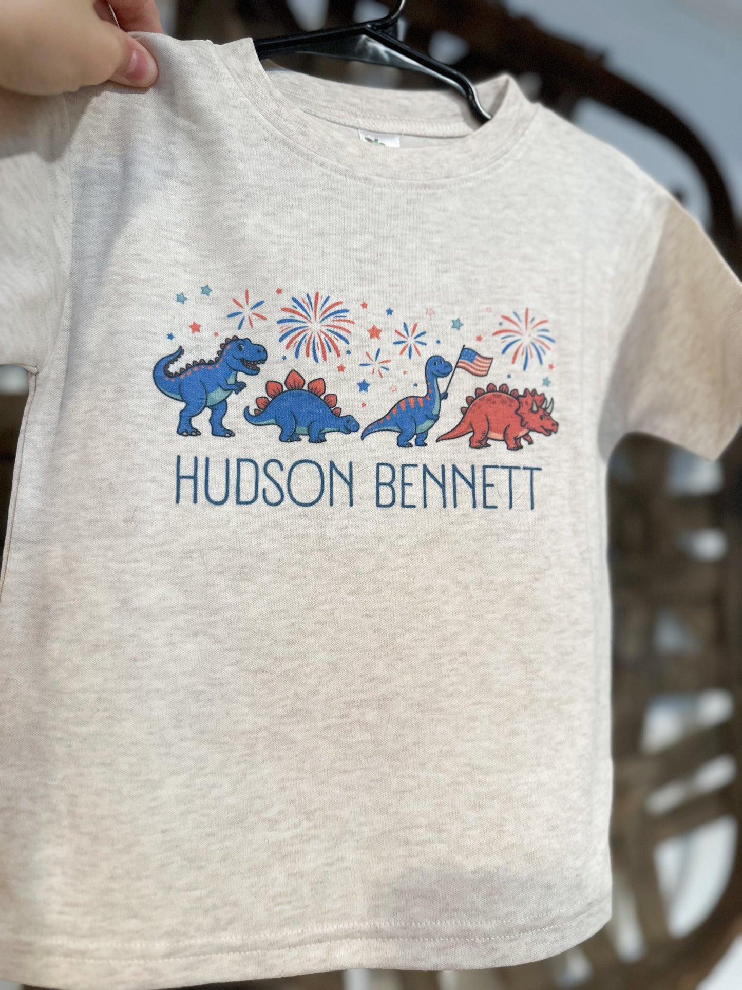 Custom Name Patriotic Dinos