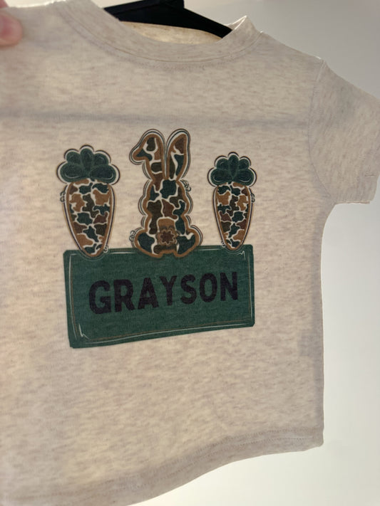 Custom Camo Easter Bunny Nameplate