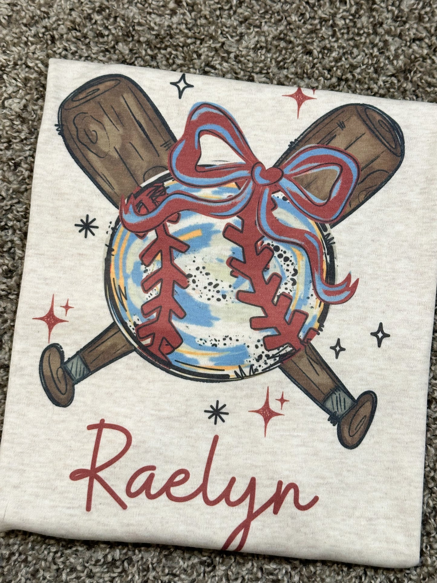 Custom GIRL Watercolor Baseball Bats