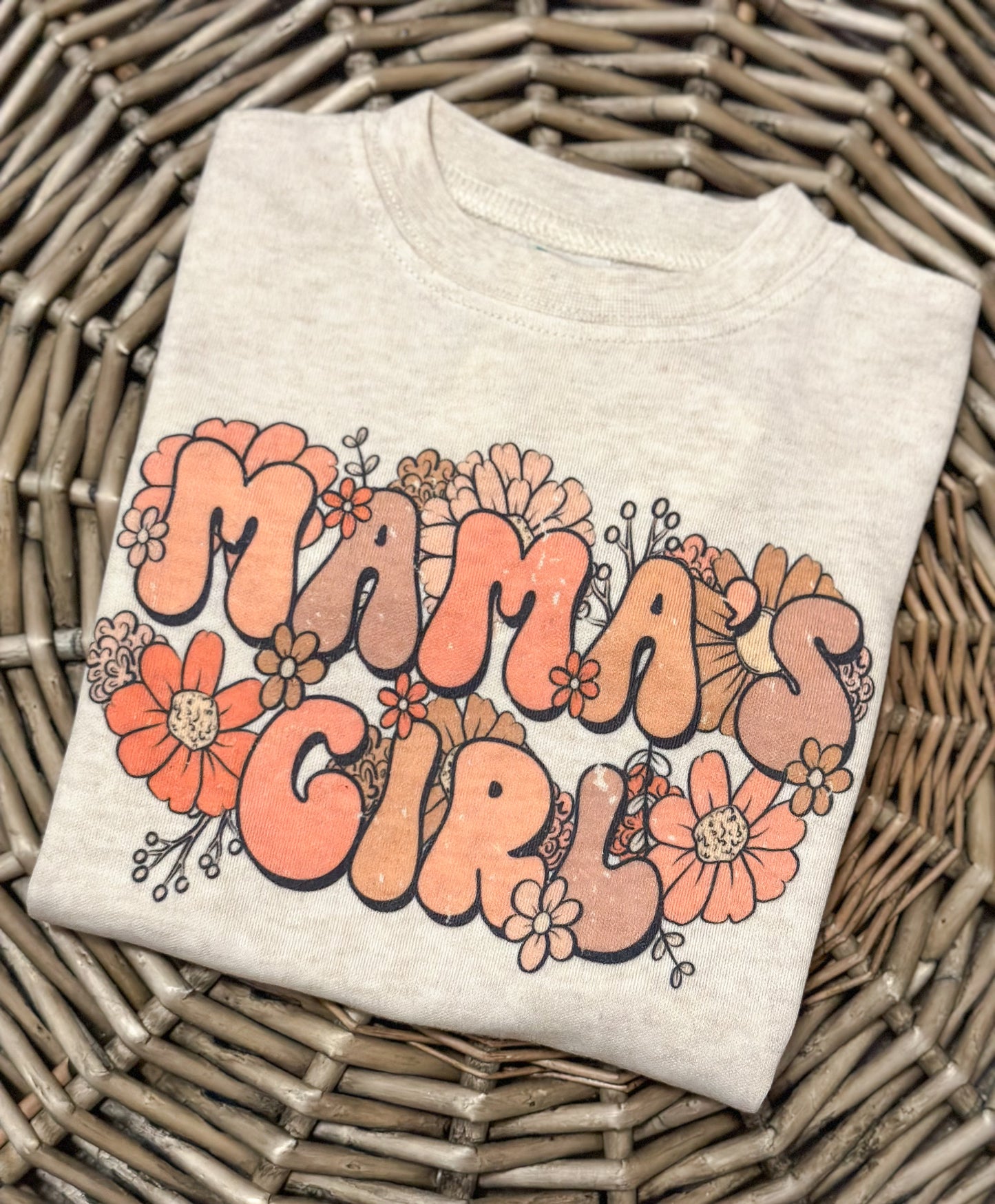 mama girl floral shirt