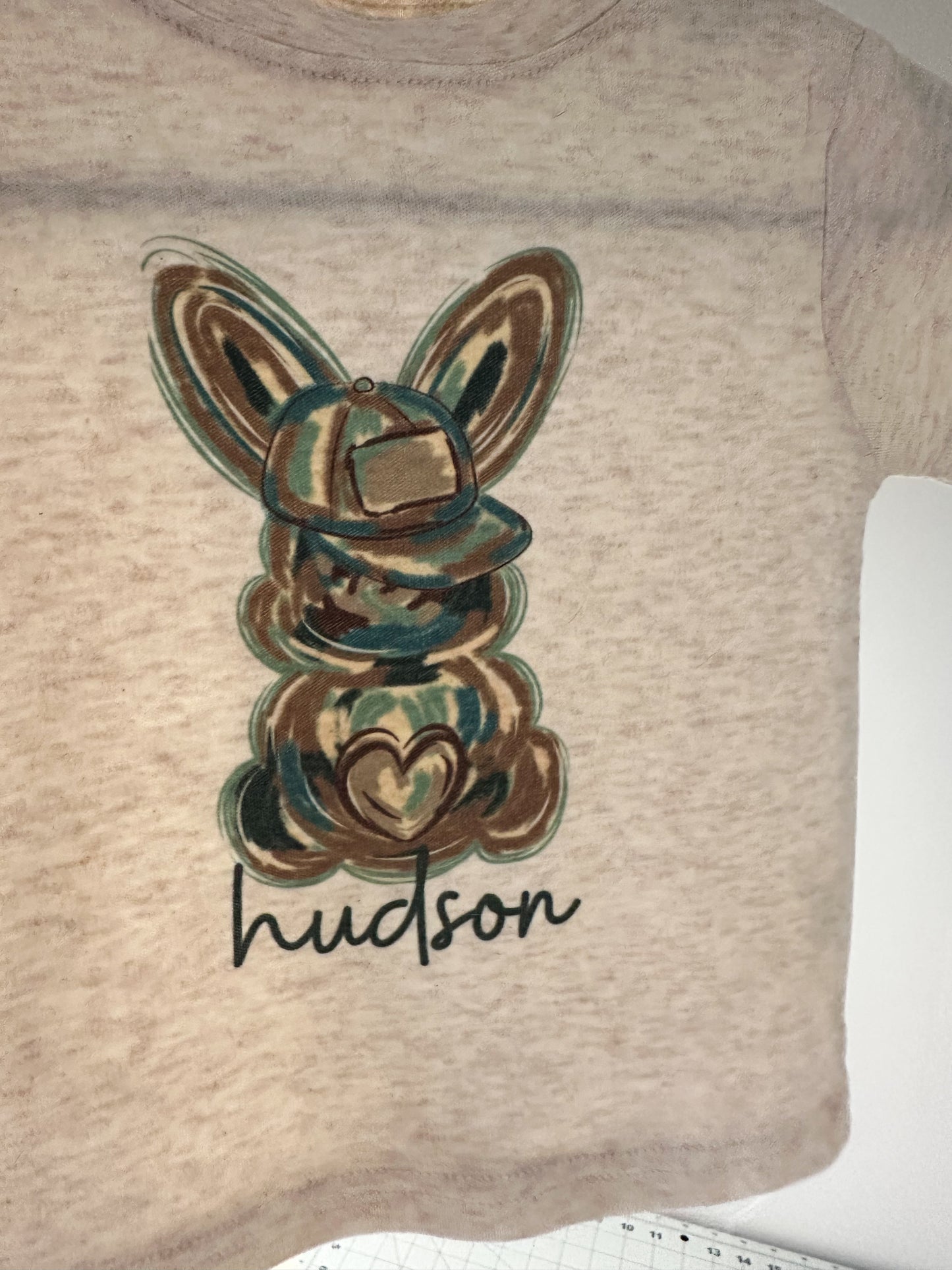 Custom Green Watercolor Bunny