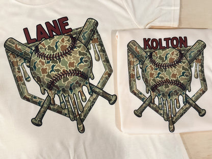 Custom Camo Baseball Home Plate