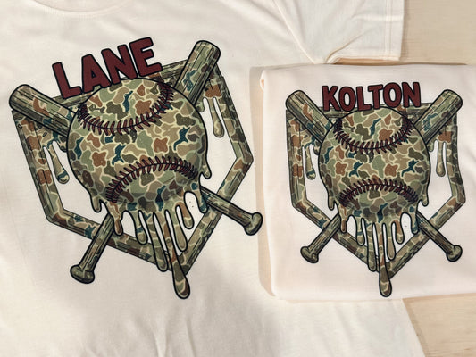 Custom Camo Baseball Home Plate