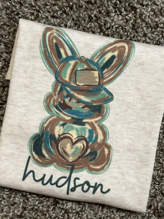 Custom Green Watercolor Bunny