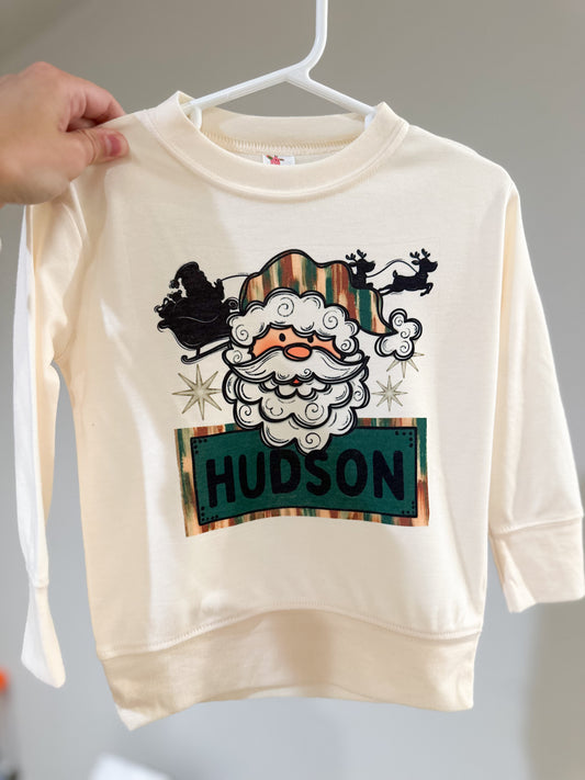 Custom Name Green Santa
