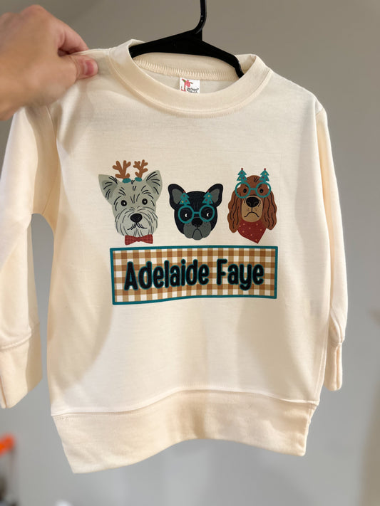 Custom Name Christmas Dogs
