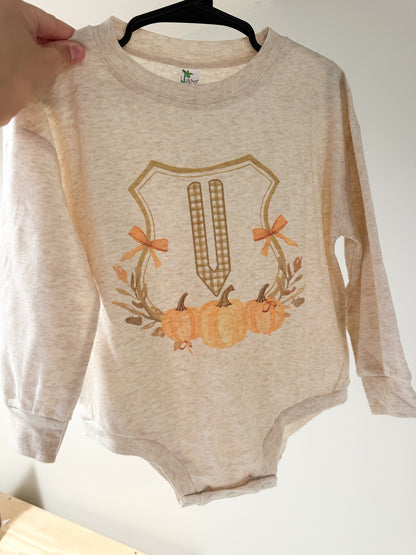 Custom Monogram Pumpkin Crest