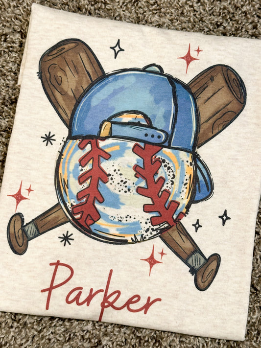 Custom BOY Watercolor Baseball Bats