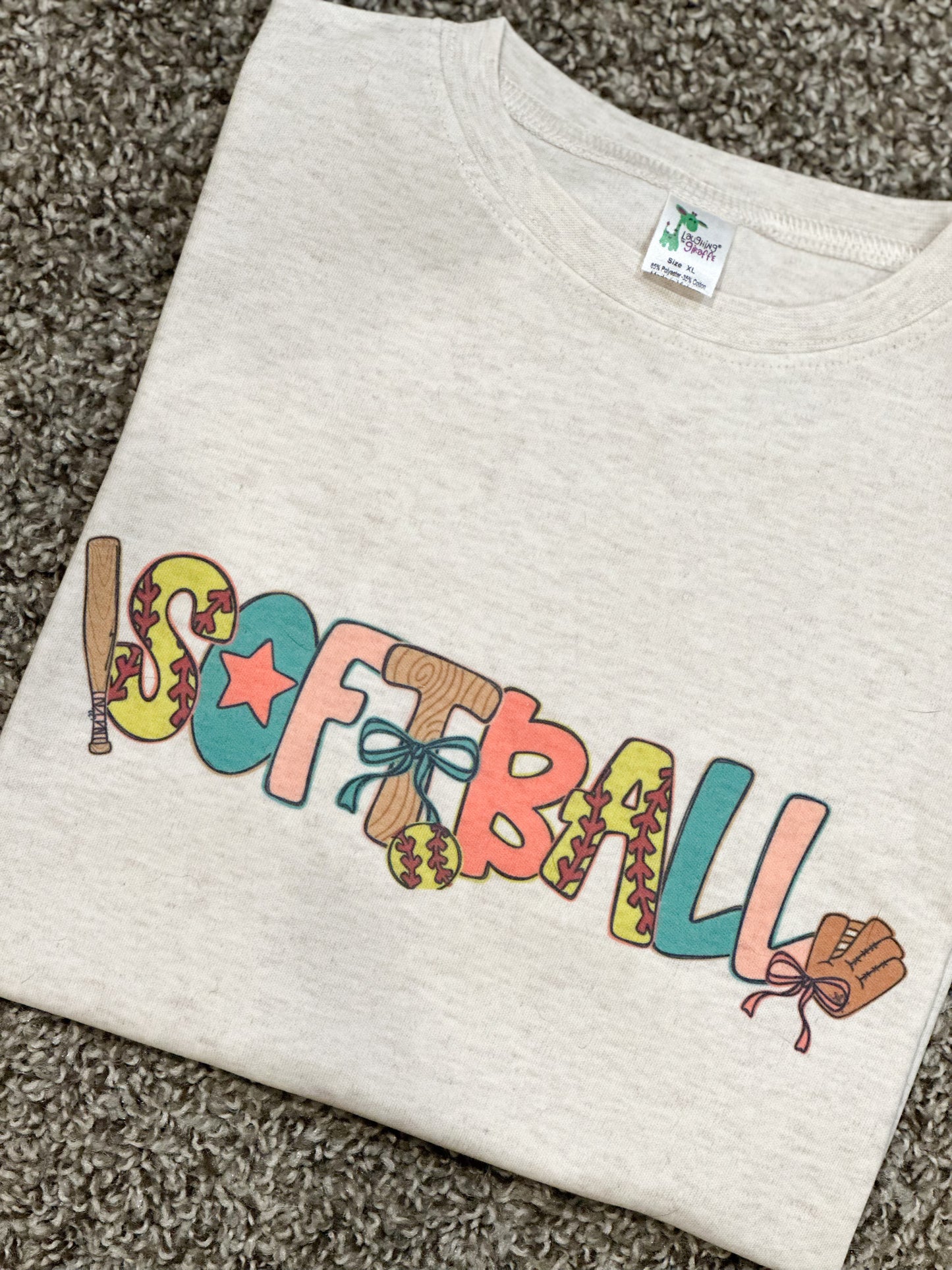 Custom PINK SOFTBALL Letters Name