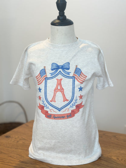 Custom Initial American Girl Crest