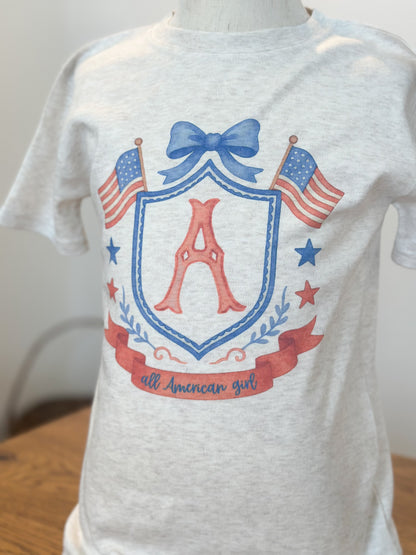 Custom Initial American Girl Crest