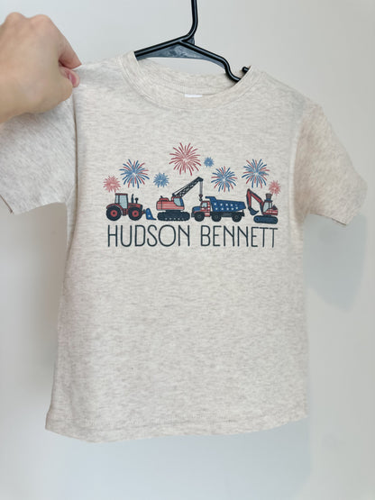 Custom Name Patriotic Construction