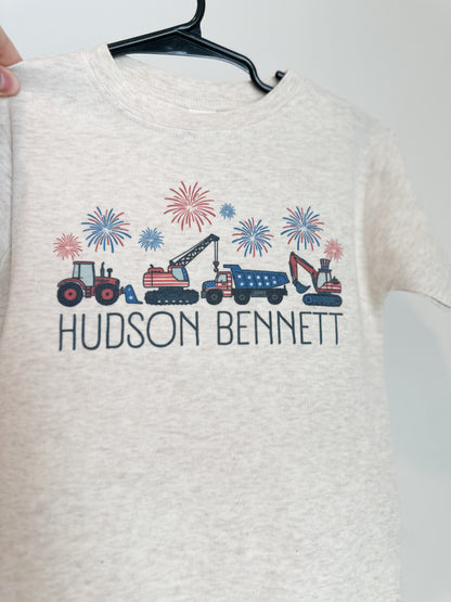Custom Name Patriotic Construction