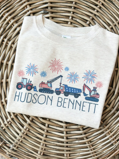 Custom Name Patriotic Construction