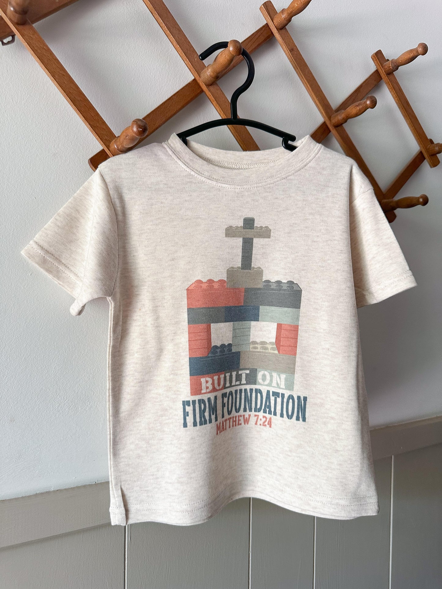 matthew 7:24 lego firm foundation shirt